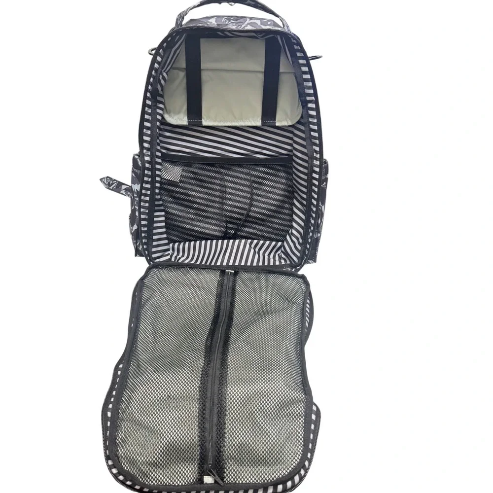 Ju-Ju-Be Be Right Back Diaper Bag Backpack Midnight Posy Floral Grey Good‎